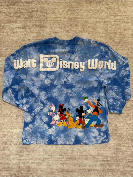Disney Tops - Walt Disney World Blue Tie Dye Mickey & Friends Spirit Jersey Adult Medium